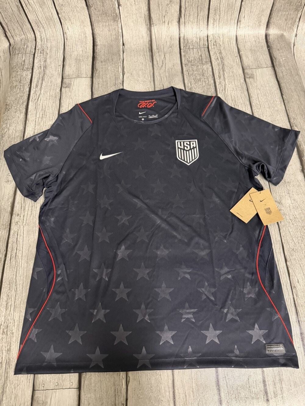 NWT Men's Nike USMNT 2026 Stadium Away Dri-FIT Soccer Jersey Stars XXL USA 2X